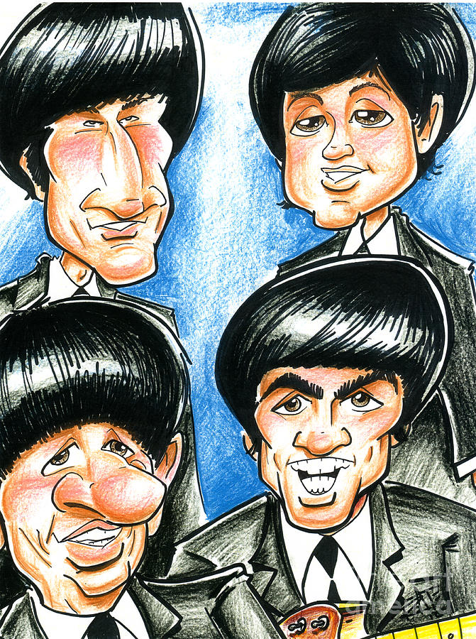 671x900 the beatles drawing - The Beatles Drawing