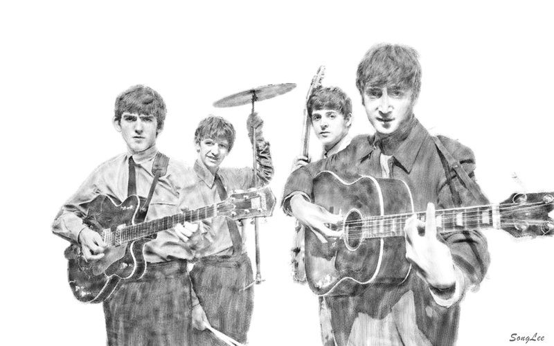 The Beatles Drawing at PaintingValley.com | Explore collection of The ...