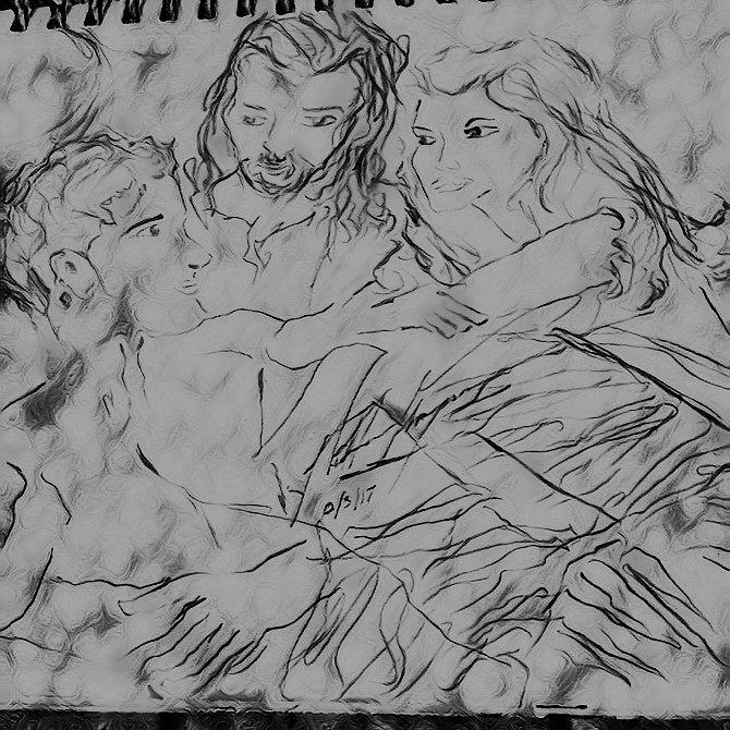 The Creation Of Adam Drawing