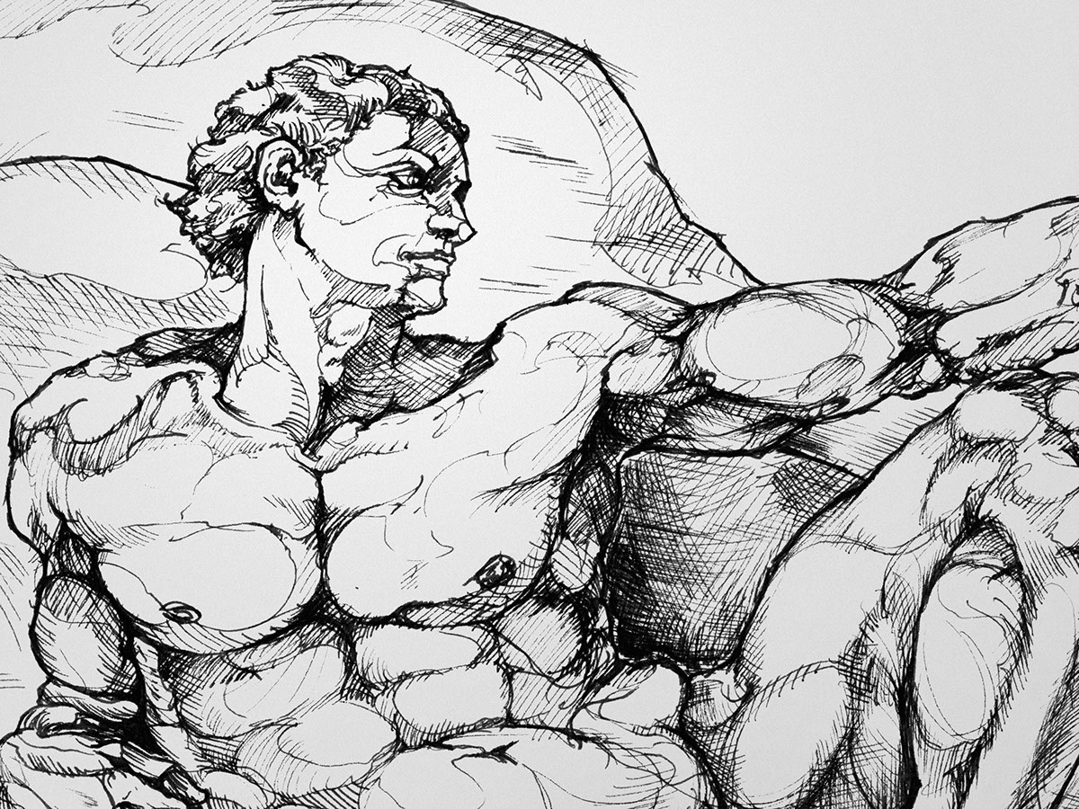 1200x900 The Creation Of Adam On Behance - The Creation Of Adam Drawing
