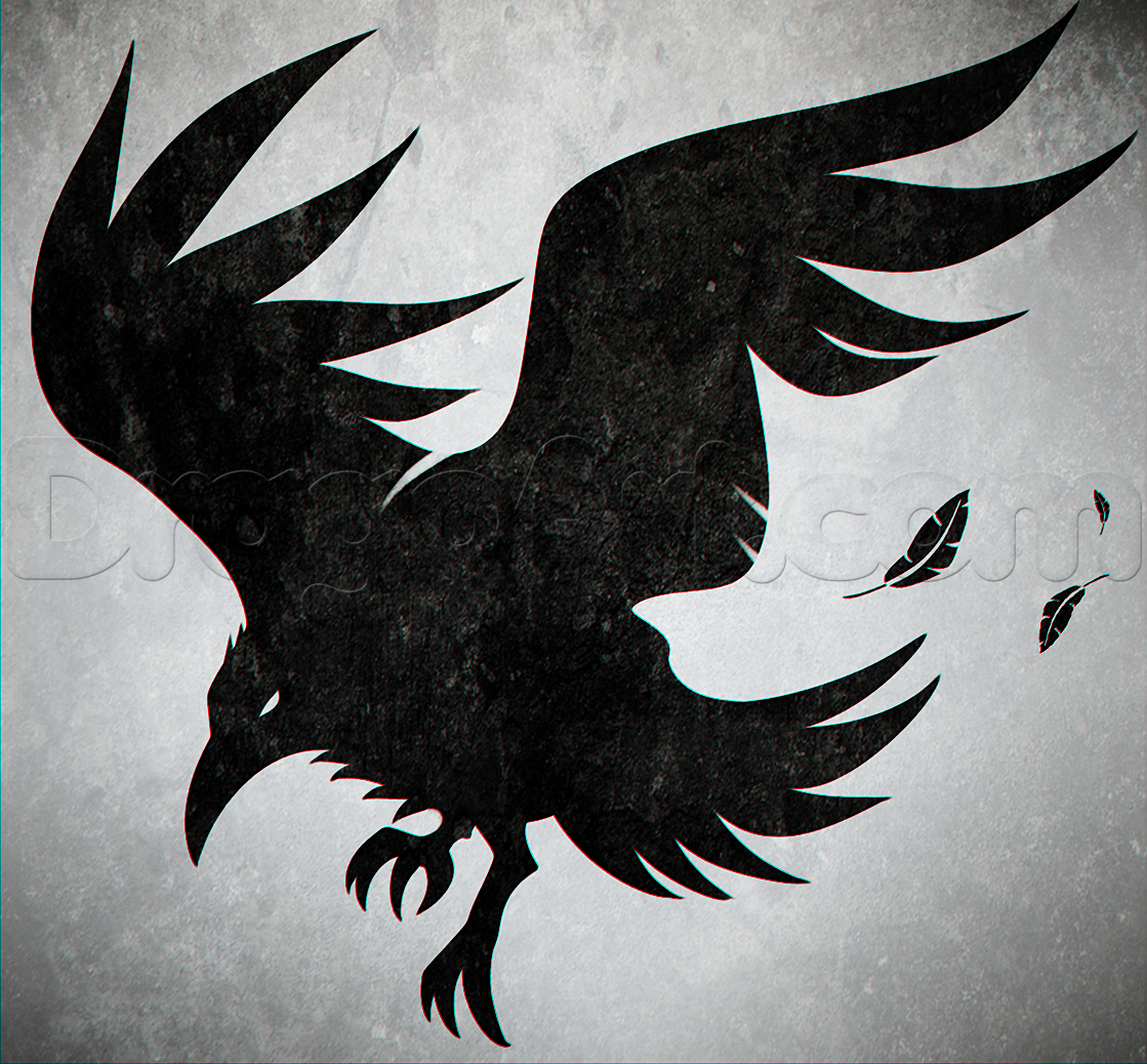 1119x1038 how to draw a tribal crow, step - The Crow Drawing