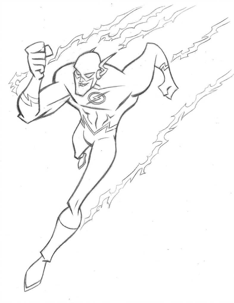 786x1016 pin up flash running - The Flash Running Drawing