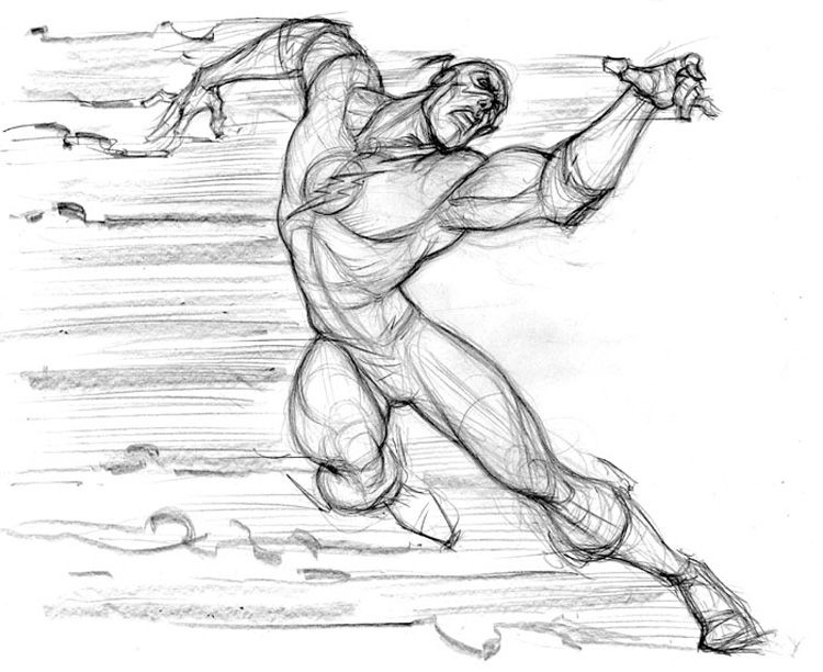 750x612 the flash runnin' hard flash running comics marvel - The Flash Running Drawing