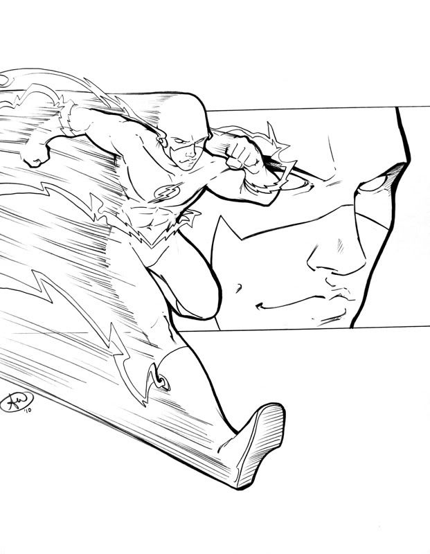 621x800 flash sketch - The Flash Running Drawing