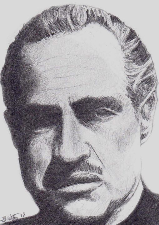 509x720 The Godfather - The Godfather Drawing