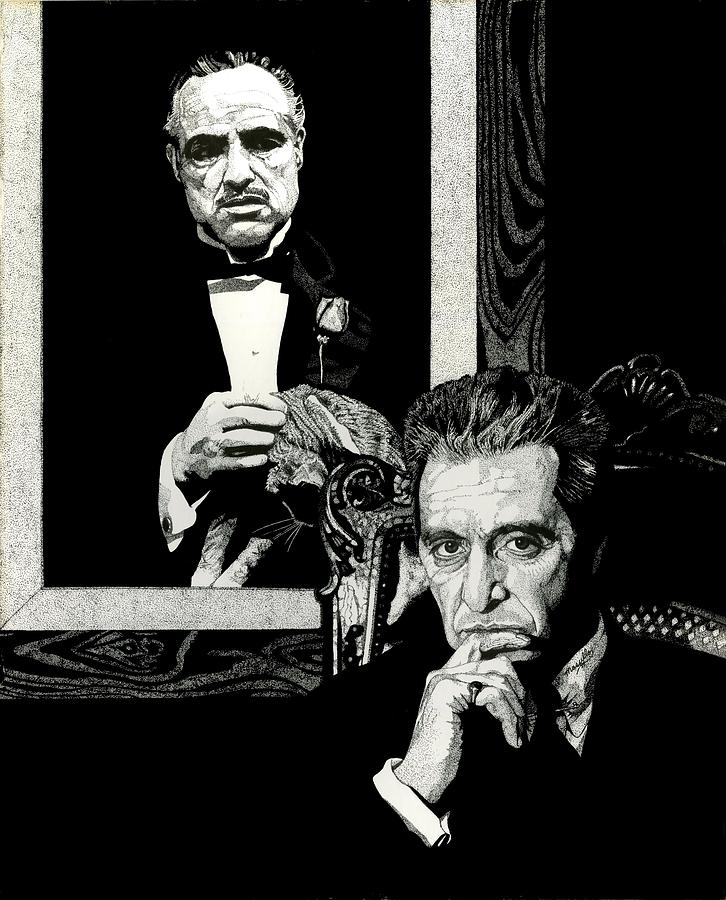 726x900 The Godfather Drawing - The Godfather Drawing