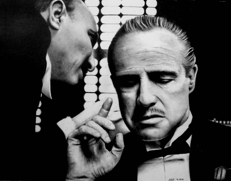 900x705 The Godfather Drawing - The Godfather Drawing