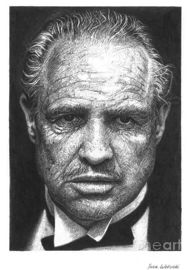 637x900 The Godfather Drawing - The Godfather Drawing