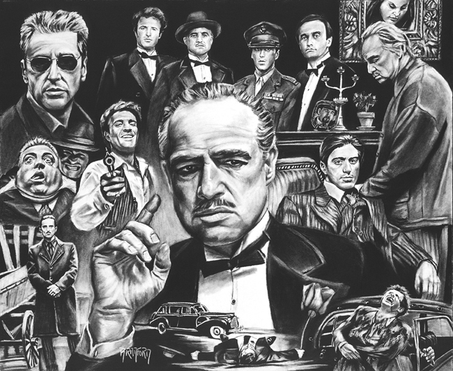 The Godfather Drawing at PaintingValley.com | Explore collection of The ...