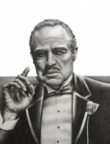 375x489 The Godfather Drawing - The Godfather Drawing