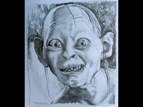 480x360 The Hobbit Gollum Lord Of The Rings Speed Drawing - The Hobbit Drawings