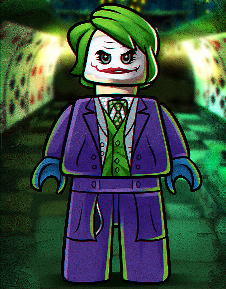 775x994 How To Draw Lego Joker, Step - The Joker Cartoon Drawing
