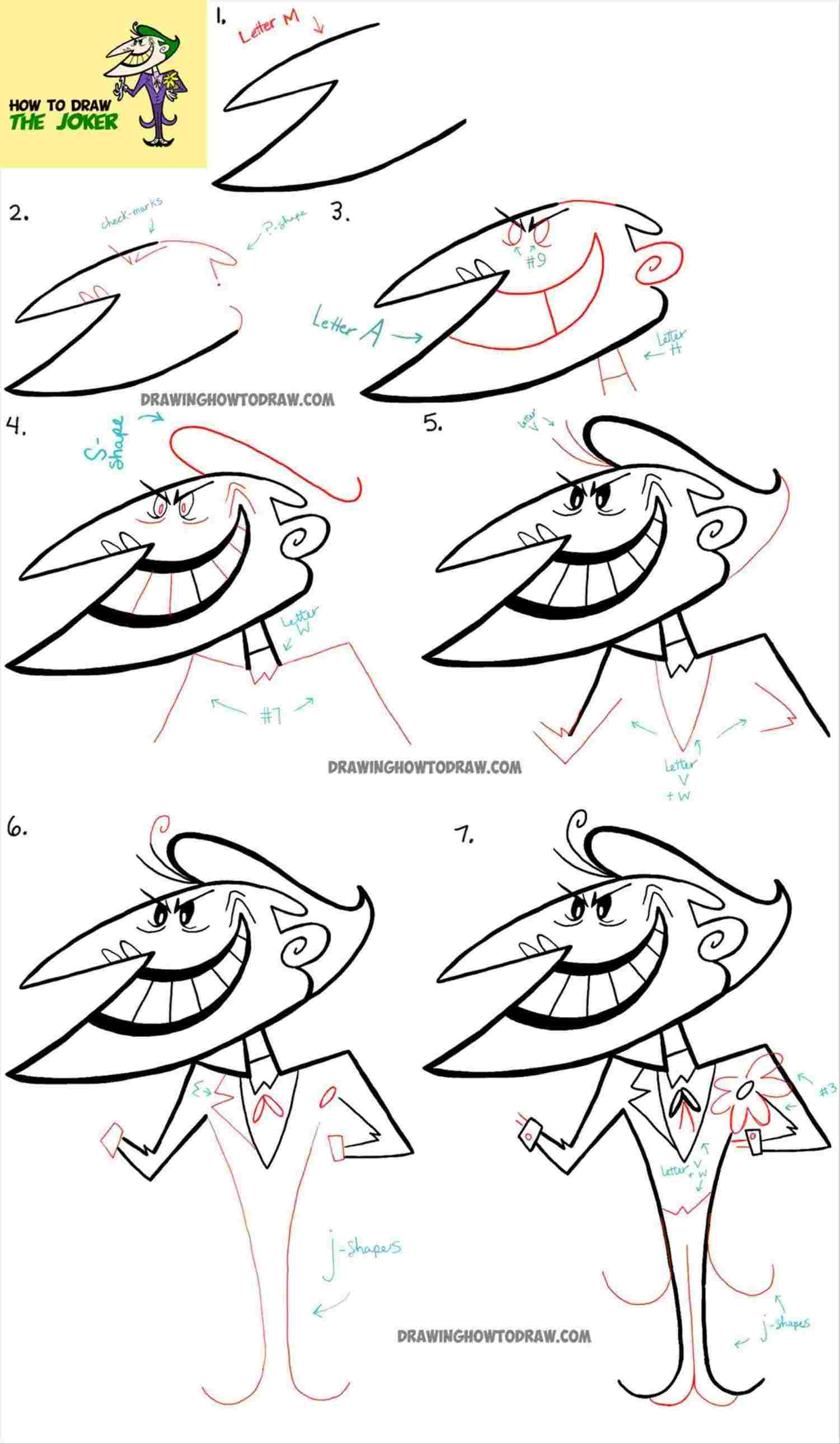 1501x2579 Joker Cartoon Drawing - The Joker Cartoon Drawing