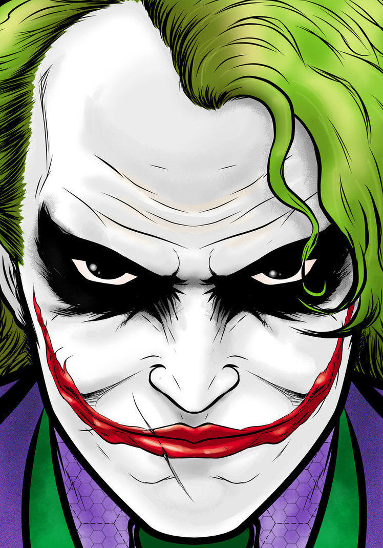 748x1069 Joker Movie Portrait Series - The Joker Cartoon Drawing