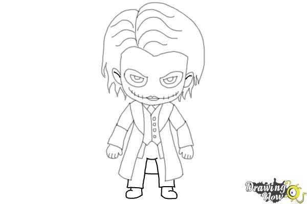 600x400 How To Draw Chibi Joker From Batman - The Joker Cartoon Drawing