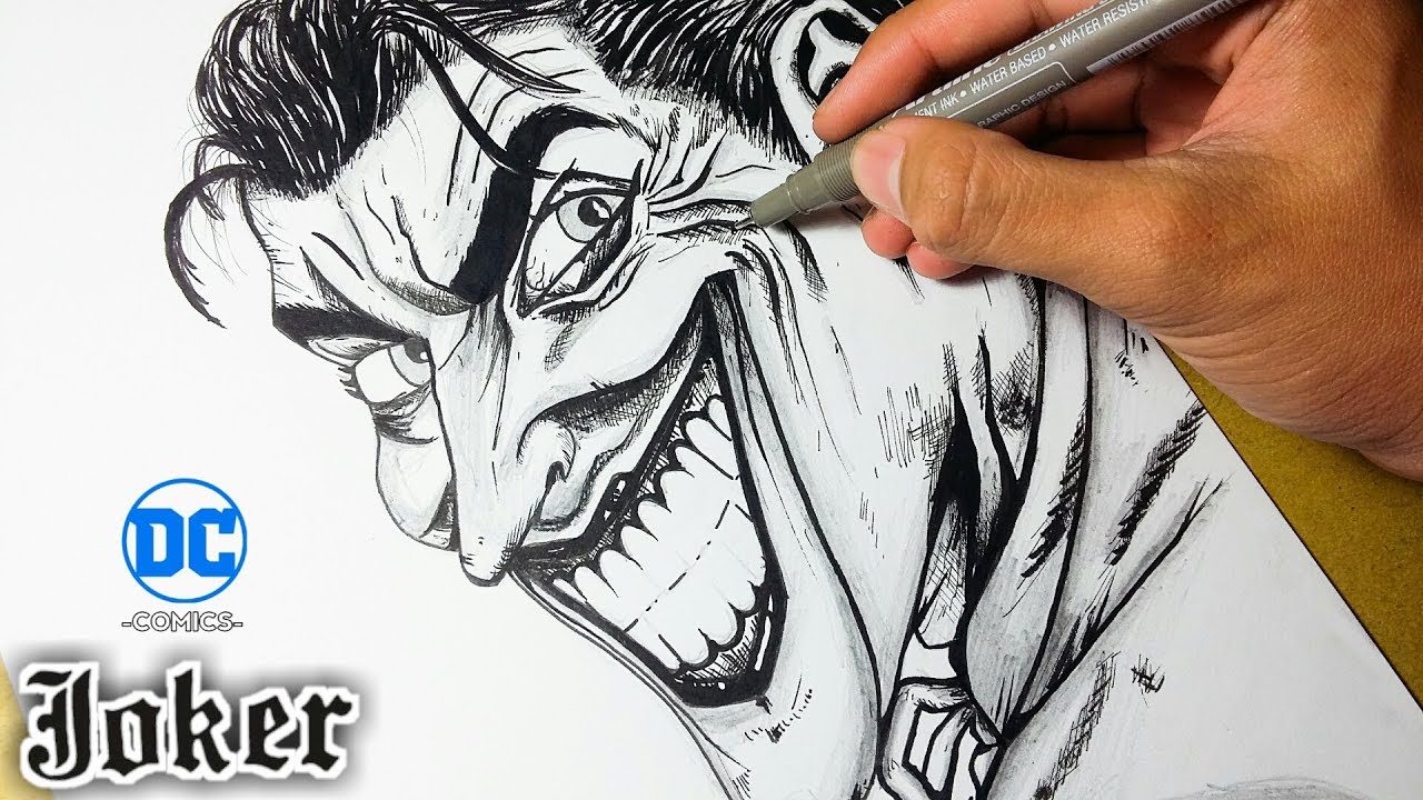 1280x720 Drawing Joker Dc Comics - The Joker Comic Drawing
