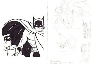 300x212 Sheldon Shelly Moldoff Batman Robin Sketch With Batman Joker - The Joker Comic Drawing