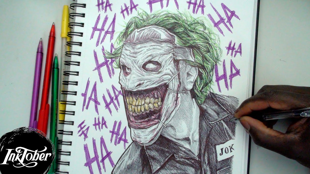 1280x720 The Joker - The Joker Comic Drawing