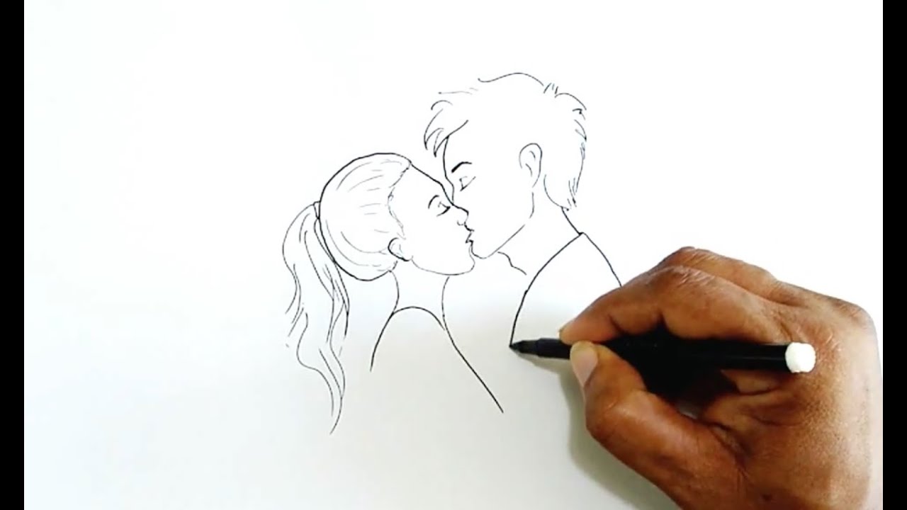1280x720 how to draw a kiss - The Kiss Drawing