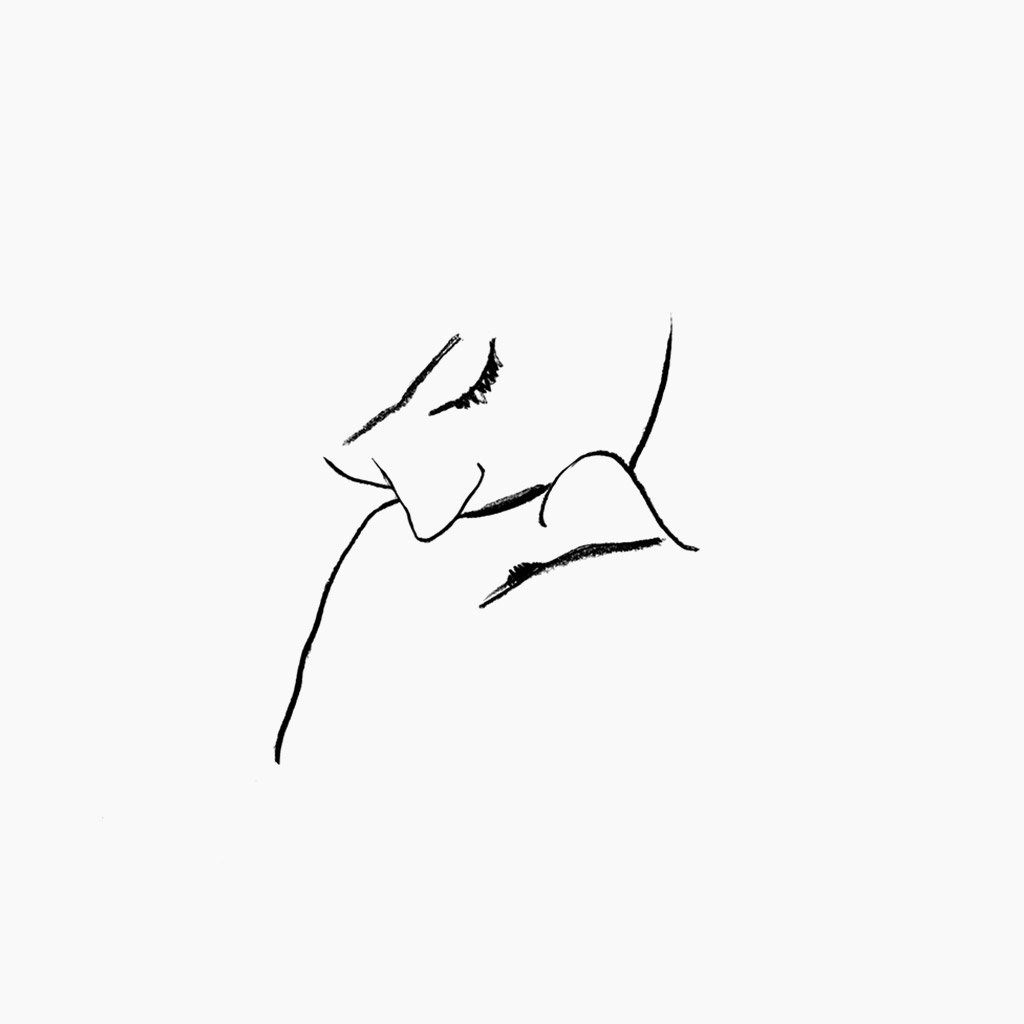 1024x1024 kiss drawing line for free download - The Kiss Drawing
