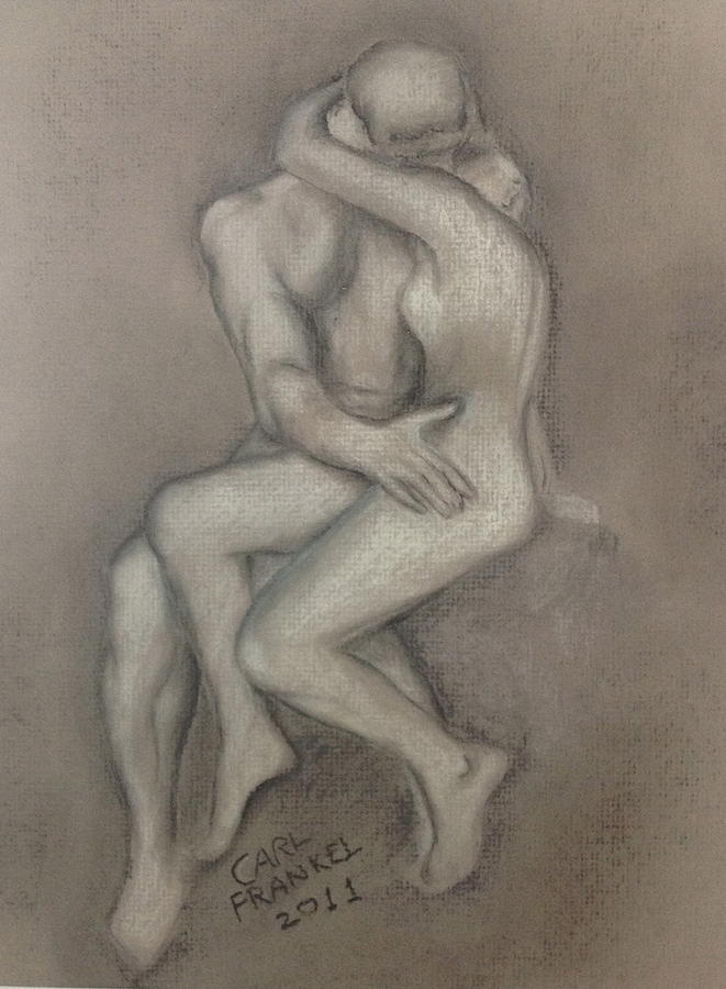 661x900 rodin's the kiss drawing - The Kiss Drawing