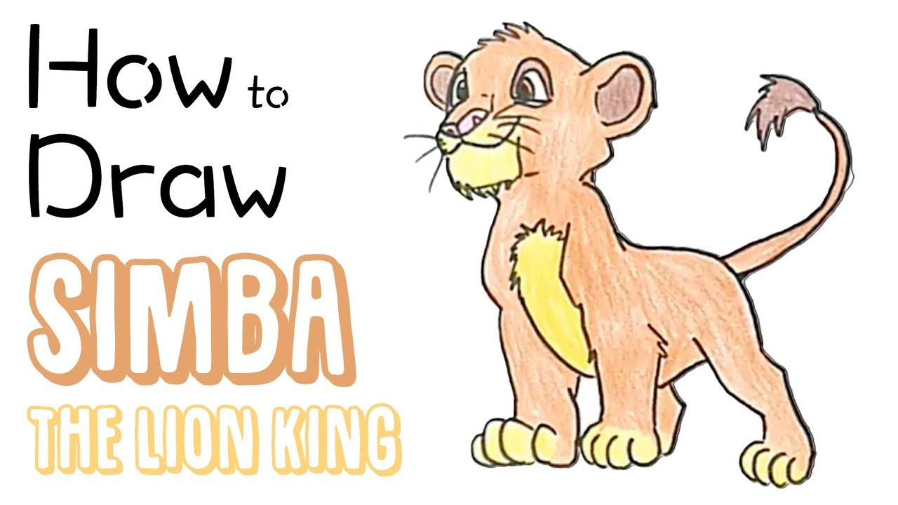 1280x720 How To Draw Simba - The Lion King Simba Drawing