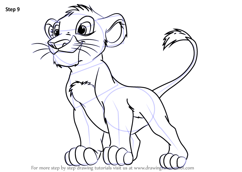 846x600 Learn How To Draw Baby Simba From The Lion King - The Lion King Simba Drawing