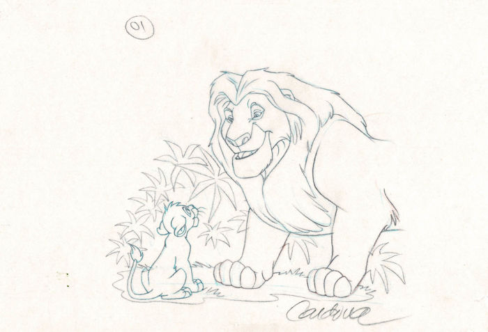 700x477 Simba Mufasa - The Lion King Simba Drawing