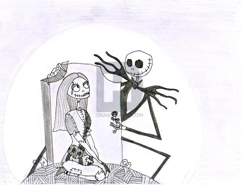 802x616 The Nightmare Before Christmas,halloween Contest Drawing - The Nightmare Before Christmas Drawings