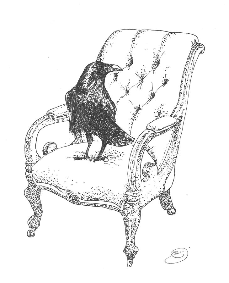 730x900 Grip The Raven Drawing - The Raven Drawing
