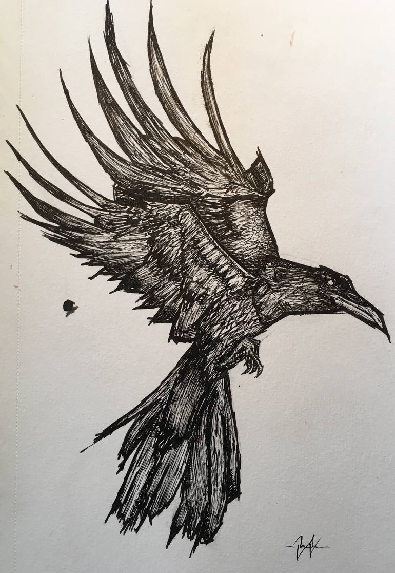 770x1116 Raven Drawing - The Raven Drawing