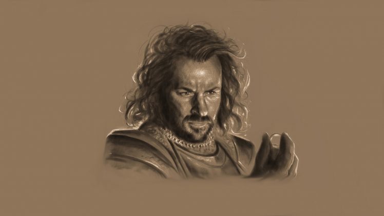 748x421 Isildur, Men, Long Hair, King, The Lord Of The Rings, The One Ring - The Ring Drawing