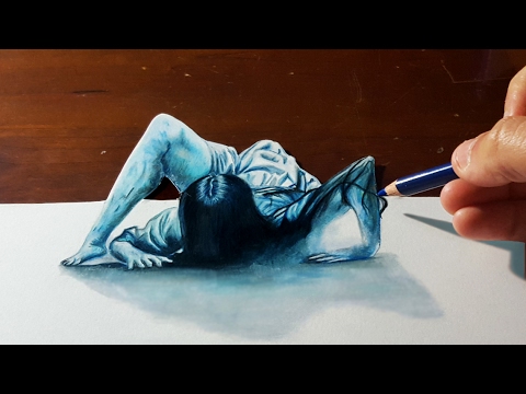 480x360 rings amazing anamorphic drawing illusion - The Ring Drawing