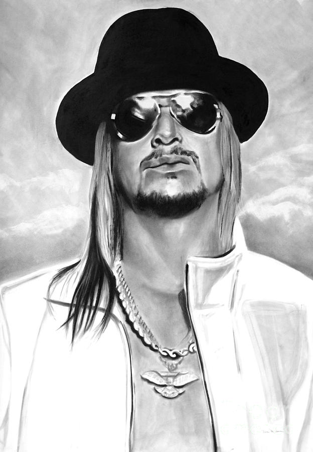 624x900 Kid Rock Drawing - The Rock Drawing