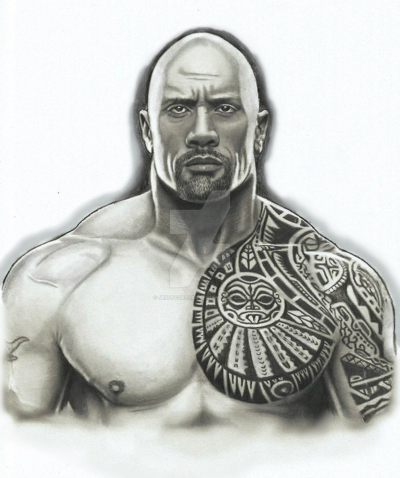 817x977 The Rock, Dwayne Johnson Drawing - The Rock Drawing