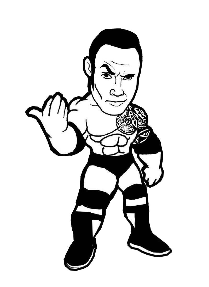 800x1100 Undertaker Drawing Rock Wwe For Free Download - The Rock Drawing