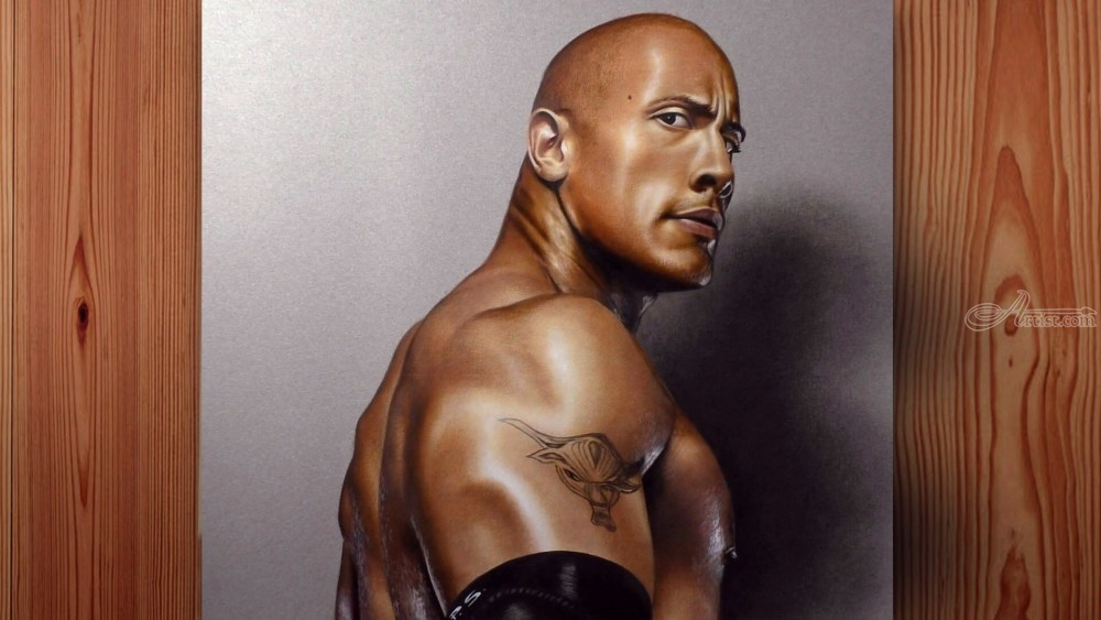 1000x563 The Rock - The Rock Drawing