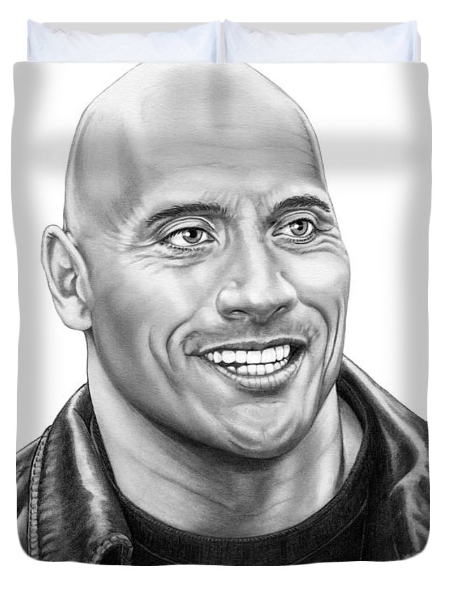 645x853 The Rock Dwayne Johnson Duvet Cover For Sale - The Rock Drawing