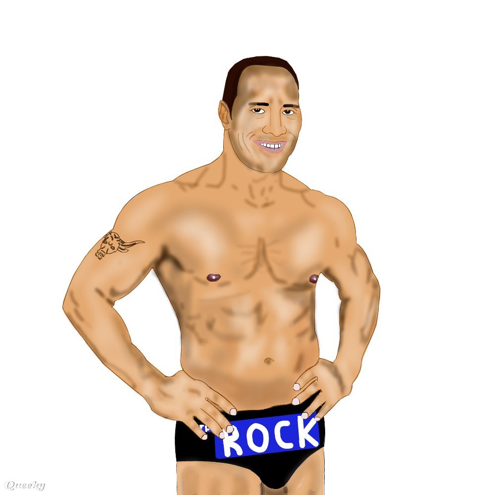 1000x1000 The Rock A People Speedpaint Drawing - The Rock Drawing