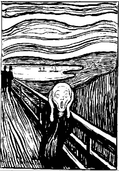400x571 the scream - The Scream Drawing