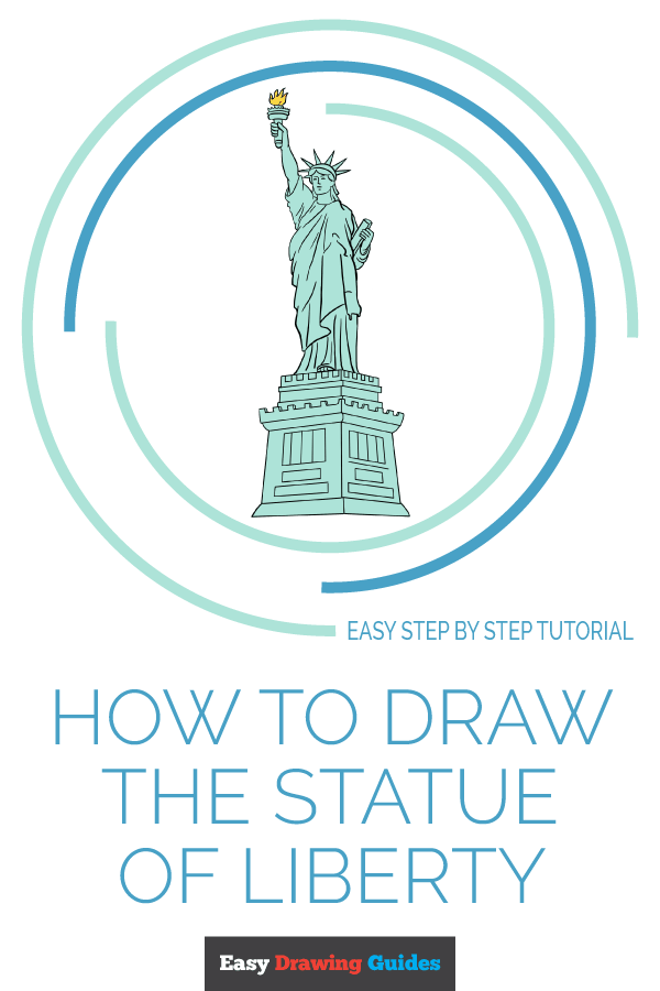 600x900 How To Draw The Statue Of Liberty - The Statue Of Liberty Drawing