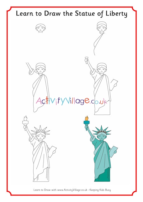 460x650 Learn To Draw The Statue Of Liberty - The Statue Of Liberty Drawing