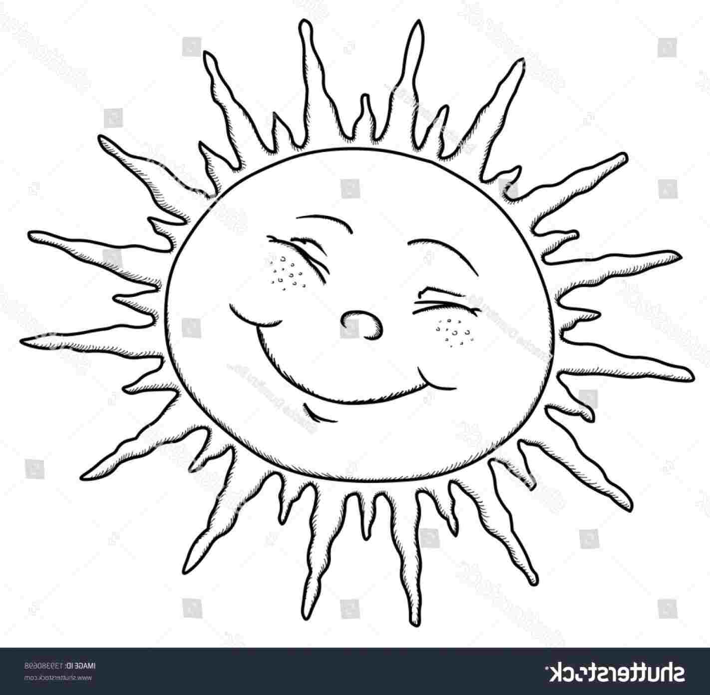 1422x1391 Clipartrhworldartsmecom Sun Drawing The Sun Face Line Drawings - The Sun Drawing