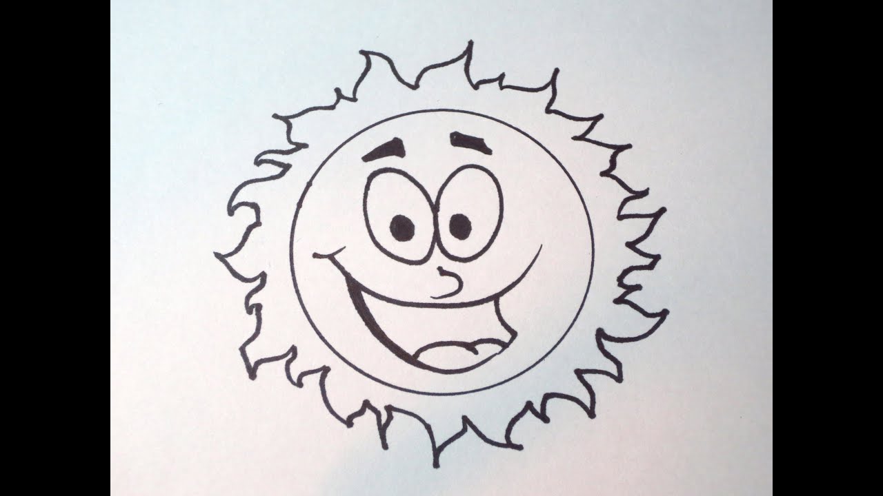 1280x720 How To Draw A Simple Cartoon Sun - The Sun Drawing