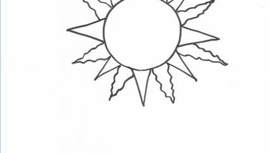 877x500 how to draw sun faces our pastimes - The Sun Drawing
