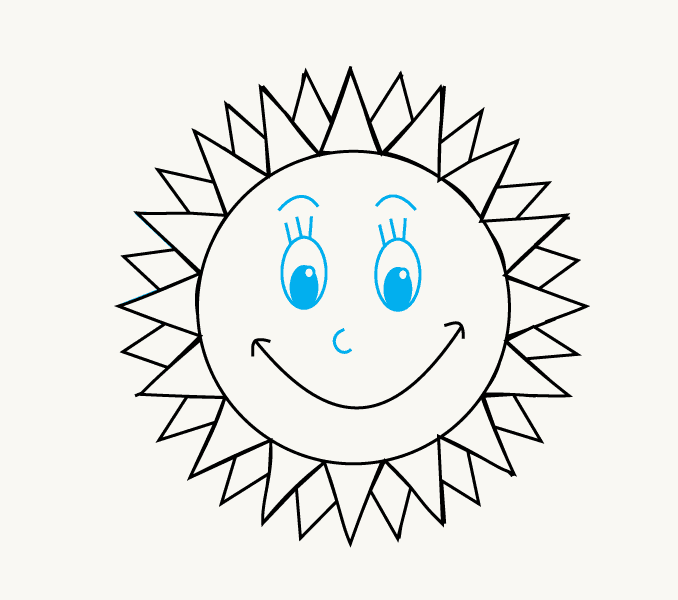 678x600 How To Draw A Cartoon Sun Easy Drawing Guides - The Sun Drawing