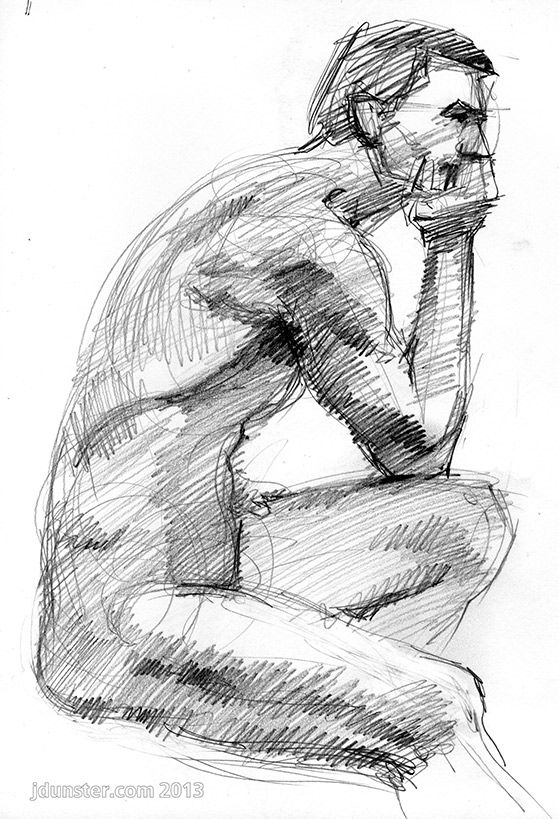 The Thinker Drawing at PaintingValley.com | Explore collection of The