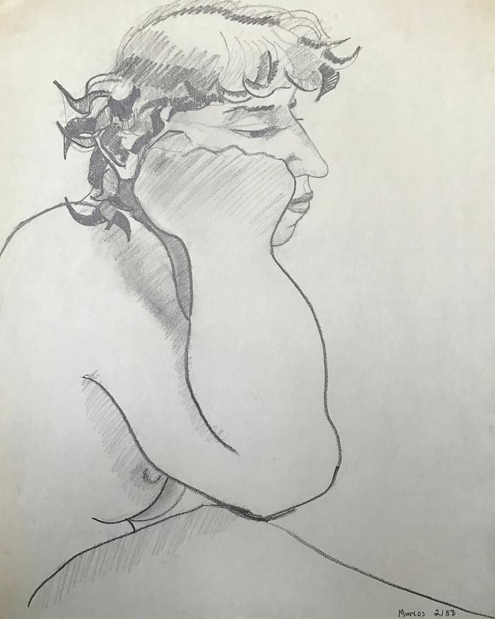 719x900 The Thinker Drawing - The Thinker Drawing