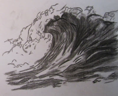 The Wave Drawing at PaintingValley.com | Explore collection of The Wave ...