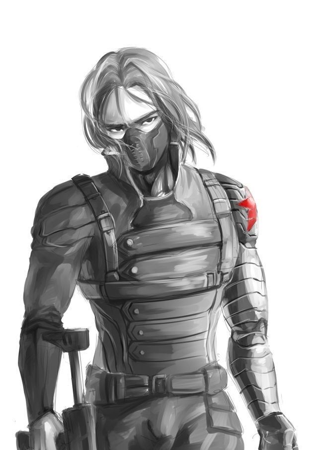 640x905 the soldier bound to winter bucky marvel, marvel comics, bucky - The Winter Soldier Drawing
